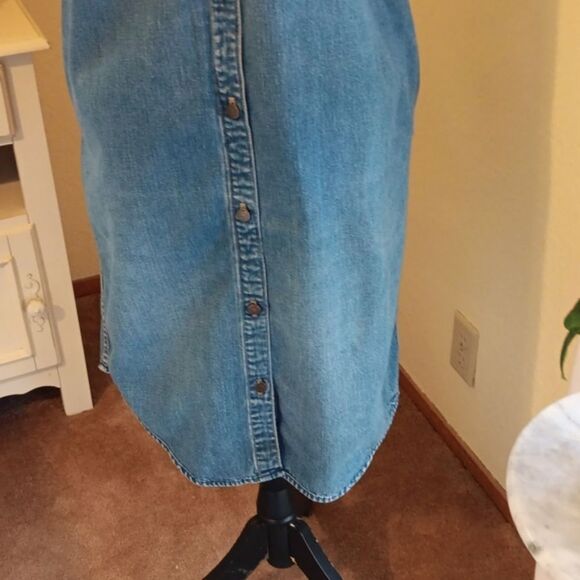 Vintage Calvin Klein Denim Dress. Coastal Cowgirl, Western - Picture 3 of 12